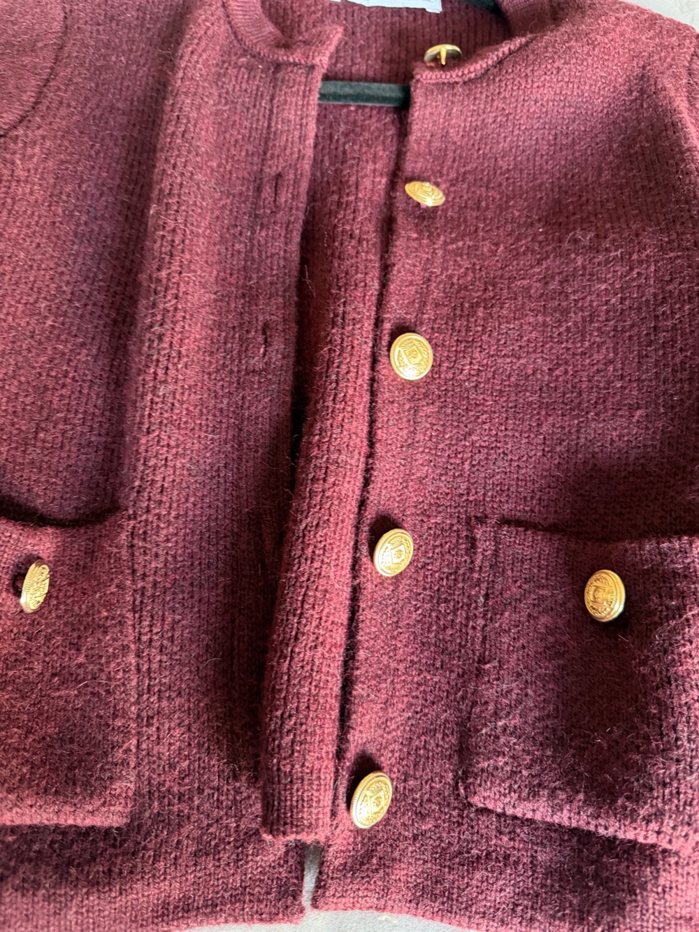 Zara Burgundy Cardigan - Picture 2 of 4